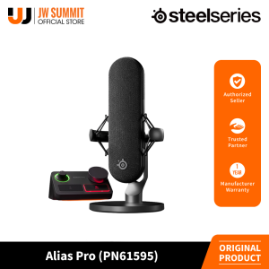 SteelSeries Alias Pro AI Noise Cancelling ALL-in-One Wired Gaming Microphone (PN61595)
