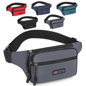 New Mens fashionable waist bag Large capacity Oxford cloth waist bag Waterproof messenger bag