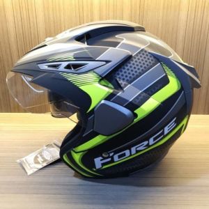 Helm Half Face Double Visor Dua Kaca SNI Pria Wanita Dewasa FORCE Original