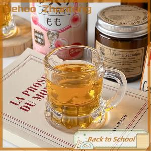 Behoo 1PC 2oz Beer Cup Small Handle Plastic Whisky Mini For Party Mug Glass Barware Kitchen Dining Bar Home Garden Decoration
