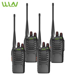 WLN KD-C888S 5W 16 Channel VHF/UHF 400-470MHz Two Way Walkie Talkie Radio with Torchlight & Detachable Antenna- SET OF 4