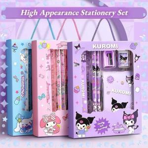 Sanrio Stationery Set with Gift Box Student Prize Cute Cartoon kuromi Cinnamoroll School GIFT