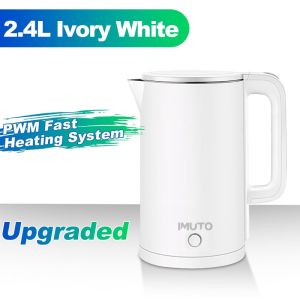 IMUTO 2.4/3.5L Capacity Electric Kettle Heater Double Layer Anti Scalding Stainless Steel Heating Water Heater Easy and Convenient