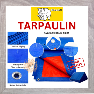 ALife World Bossman Blue Orange Waterproof Canvas Tarpaulin Sheet Canopy Camping Kanvas Khemah Kolam Lori Pasar Malam Penutup