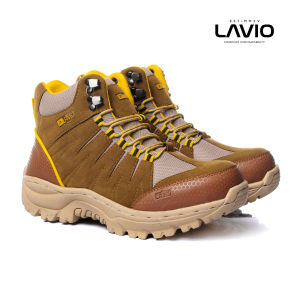 Sepatu Boots Safety Pria Lavio EXO HIGH Ujung Besi Motif Polos Warna-Warni