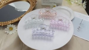 Bphne 4 Pack Clear Hair Clips for Women – 3.5 Inch Butterfly Banana Clips Non Slip Strong Hold Jaw Clamps Transparent Hair Clips for Thick or Thin Hair