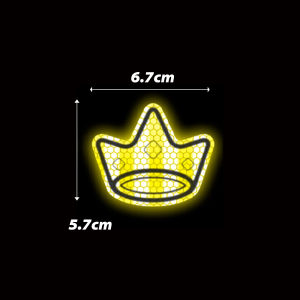 รูปการ์ตูนเตือนความปลอดภัยสติ๊กเกอร์สะท้อนแสงอุปกรณ์ประดับตกแต่งสติกเกอร์สะท้อนแสงรถหมวกกันน็อค