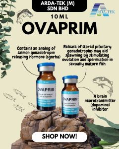 OVAPRIM X 10ML / INDUCED SPAWNING / FISH BREEDING CONTROL / FOR FISH / RELEASING HORMONE (SGNRHA) / FOR POND / AQUACULTURE