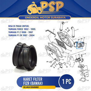 Karet Filter Force 1 Bawah - Saringan Udara Hawa CVT Join Joint Karburator Yamaha Fiz F1z Fizr F1zr