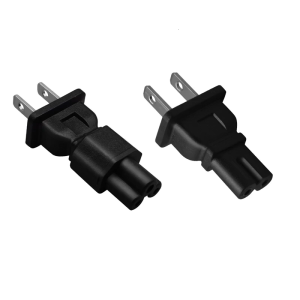 US 2 Prong Power Cord Power Plugs2Pin Male to IEC320 C5/C7 Female Laptop Power Conversion Plugs