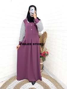 DRESS WANITA SERINA BAHAN CRINKLE M L XL