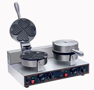 Máy Làm Bánh Waffle Khuôn Trái Tim Đôi Công Nghiệp