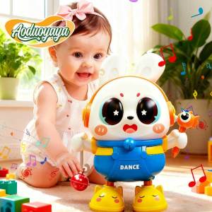 Aoduoyayay 60 Songs Electric Dancing Rabbit Baby Toy with Music Light Early Education Training Kid Infant Gifts