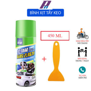 Lọ Xịt Tẩy Keo Tẩy Băng Dính Dán Tẩy Nhựa Đường Bám Bẩn Ô tô Xe Máy Nhà Cửa 450ml