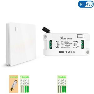 Wenqia công tắc gắn tường không dây và ánh sáng công tắc điều khiển từ xa 10A 110V 220V 230V Rơ Le thiết bị nhận interruptor cho đèn bóng đèn LED