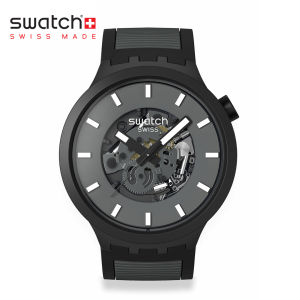 Swatch Big Bold PAST THE HORIZON SB05B113 Black Silicone Strap Watch