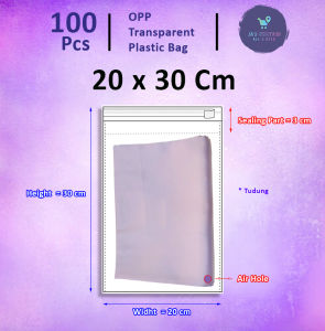 100PCS OPP Transparent Plastic Bag Self Adhesive Plastic Bag (113) Plastik Packaging Beg Buku Tudung Baju Kurung