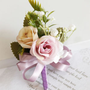 Homepeasl® Wedding Corsage Bridesmaid Bridal Wrist Boutonnieres Business Celebration Breastpi