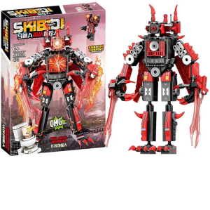 Skibidi Toilet Đồ Chơi Lắp Ghép Red Devil Monitor Man 473 Chi Tiết Mô Hình Skibidi Toilet Titan Camera Man v2