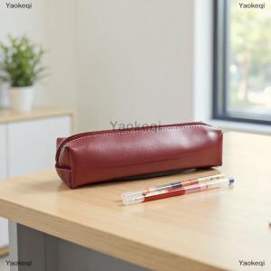 [COD] Yaokeqi Simple PU Leather Pencil Case Small Portable Makeup Brush Storage Bag Students Large Capacity Stationery Box School Supplies