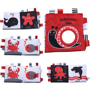 smart kiddy shop หนังสือผ้า พัฒนาด้านการมองเห็น หนังสือผ้า Baby sees sea หนังสือเสริมพัฒนาการ ภาษาอังกฤษ หนังสือสําหรับเด็กเล็ก