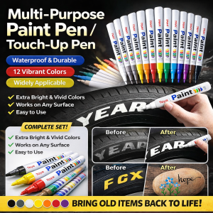 Multi-purpose Waterproof Paint Pen Oil-Based Touch-up Pen Paint Marking Pen For Rock Painting Fabric Wood