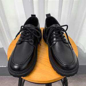 British Style Leather Shoes for Men Trendy Business Black Shoes Soft Versatile Mens Shoes