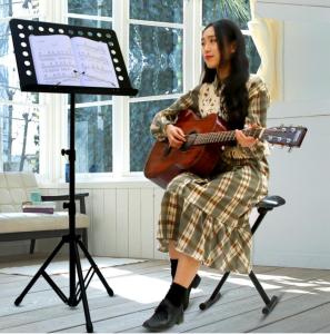 The Plant Stand Note ที่วางโน๊ตเหล็ก ขนาดใหญ่(Black) แท่นวางโน้ตเพลงแบบมัลติฟังก์ชั่น แท่นวางโน้ตเพลงแบบพับได้และแบบพกพา ลิฟท์ฟรี ปรับม