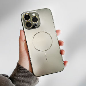 Sanptoch Cho Magsafe Sang Trọng Mờ vỏ điện thoại Cho iPhone 16/15/14/13 Pro Max Mạ Mềm cạnh Nhựa TPU + Từ Mờ Cứng Ốp lưng cho iPhone 16 Pro Max chống sốc dùng trong quân sự Vỏ bảo vệ