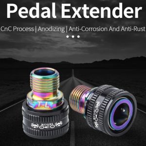 SERAPHYXO 1 Pair Stainless Steel Pedal Extender 23MM Titanium Alloy Bike Pedals Adapters Spacers Bicycle Parts Stable Bicycle Pedal Extension Bolts Mountain Bike Pedal