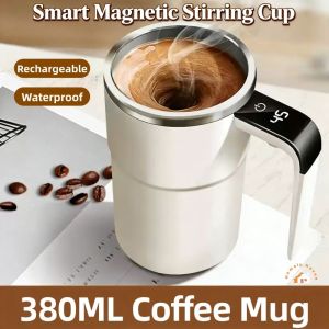 380ML Automatic Mixing Cup Stainless Steel Rechargeable Electric Self Stirring Milk Coffee Mug