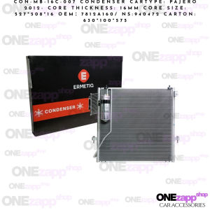 CON-MB-16C-007 Condenser for PAJERO 2012 Core Thickness 16mm High-Quality Replacement Part