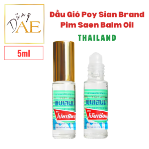 Dầu Lăn Thảo Dược Pim Saen Balm Oil Poy Sian Thái Lan 5mL