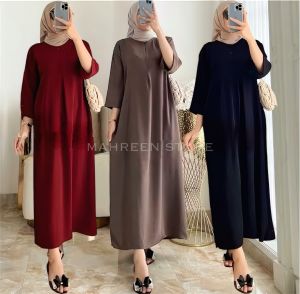 DASTER CRINGKLE POLOS MODEL TANGAN 3/4 KEKINIAN MUAT JUMBO