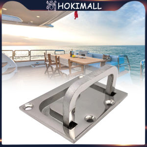 Pengait Dek Stainless Steel Handle Pintu Palka Lantai Kapal 76mm / Marine Boat Cabinet Handle