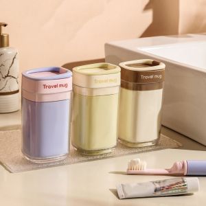 CUNXIN Plastic  Travel Wash Cup Large Capacity Lightweight Travel Water Cup Practical Drainable Mouthwash Cup for Home