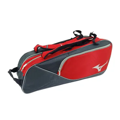Mizuno Badminton Racket Bag - Club Series 2-Comp Bag (Red) (Badminton /Tennis / Padel / Pickleball /Squash)