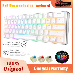 Royal Kludge RK61 Pro RGB Tri-Mode Hotswappable Aluminum Base 61 Keys 60% gaming keyboard PBT Keycaps Mechanical Keyboard