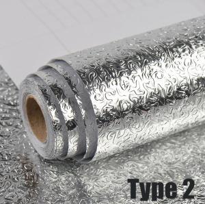 Kitchen Oil-proof Waterproof Stickers Aluminum Foil Kitchen Stove Cabinet Self Adhesive Wall Sticker DIY Wallpaper