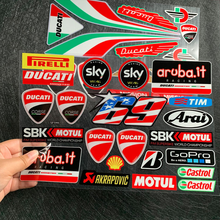 Ducari Sticker Ducati Reflective Stickers DUCATI821/1199 Car Logo Motorcycle Modified ...