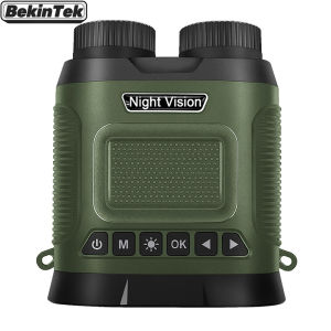 BekinTek Night Vision Binoculars Rechargeable Telescope NVG  Goggles Full Dark Observing Scope   Adjustment 8x Digital Zoom 2.5K Video Playback 40M Photo 3 Inches Large HD Screen for Low Light Bd Watching Camping【Green】