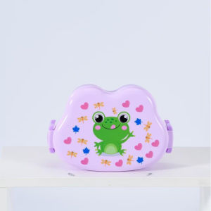 Kids Bento Lunch Box Leakproof Food Grade PP Spoon Portable School Snack Container 2 Compartment