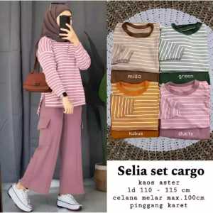 SETELAN SELIA WANITA SET CARGO/LD.105.110.115.120/M.L.XL.XXL/CRINKLE AIRFLOW/SETELAN WANITA DEWASA TERLARIS
