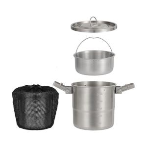 Light weight Outdoor Cooking Stainless Steel Camping Pot Multifunctional For Campers And Adventurers