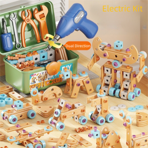 MECOME 190Pcs with Screwdriver and Drill Childrens Repair Tool Box Toy DIY Assembly Toys Simulated Screwing Toolbox High Quality Electric Drill Toy Hand Disassembly Assembly Puzzle Children Toy