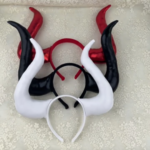 Children COSPLAY Cattle Headband Animal Horn for Carnivals Party Handmade Dark Horn Party Costume Devil Beast