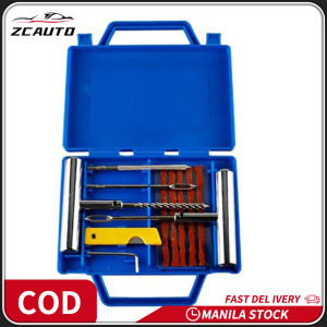 ZCAUTO 10/12pcs With Box Tire Repair Kit Car Van Motorcycle Bike Tire Repair Tools Tire Patch Kit