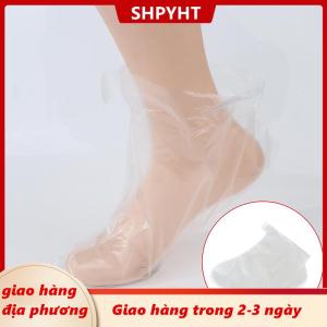 [COD] SHPYHT Giao hàng địa phương 100Pcs Rõ Ràng Nhựa Dùng Một Lần Tắm Lót Chân Móng Chân Spa Sáp Bìa Túi Vớ