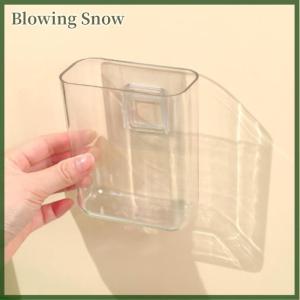 Blowing Transparent Wall Storage Box Wall-mounted No Punch Bedside Racks Organizer Box