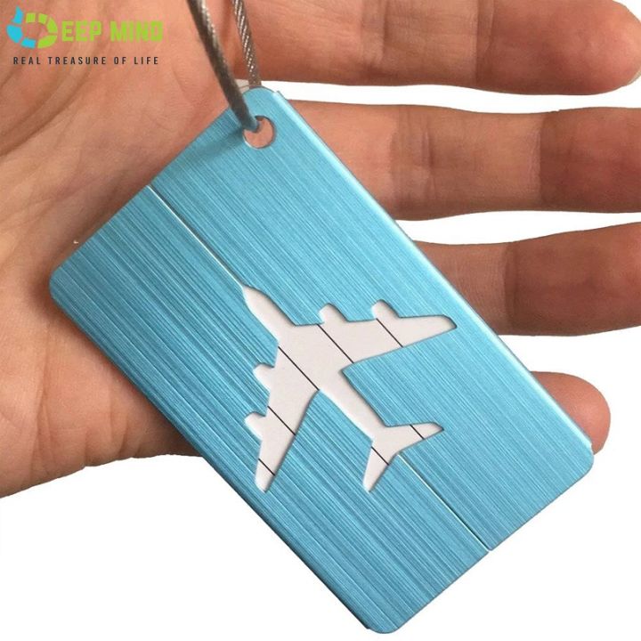 DM Thick Aluminum Alloy Metal Luggage Tags Baggage Suitcases Travel
